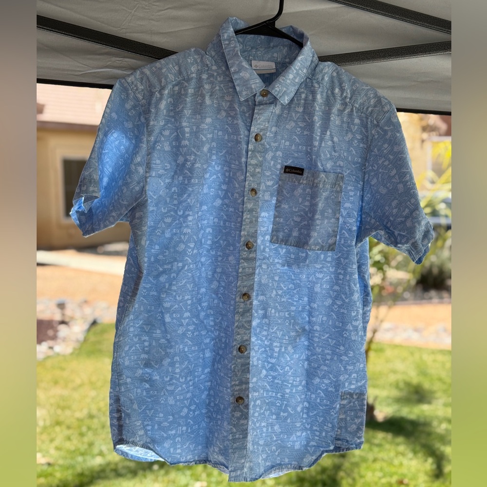 Columbia Blue Button-Up Shirt
